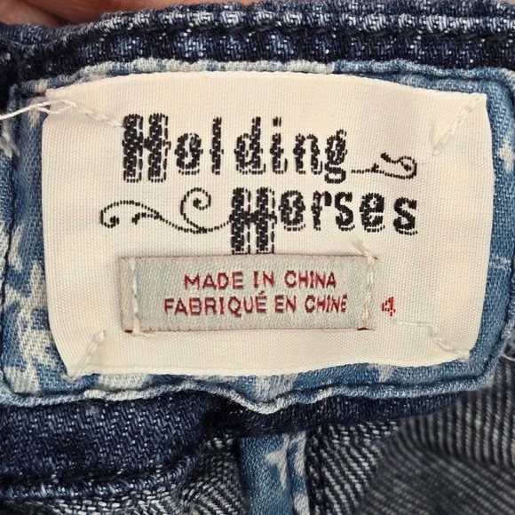 Holding Horses Anthropologie SIZE 4 Strapless Denim Womens Coastal Western Dress - Picture 5 of 10